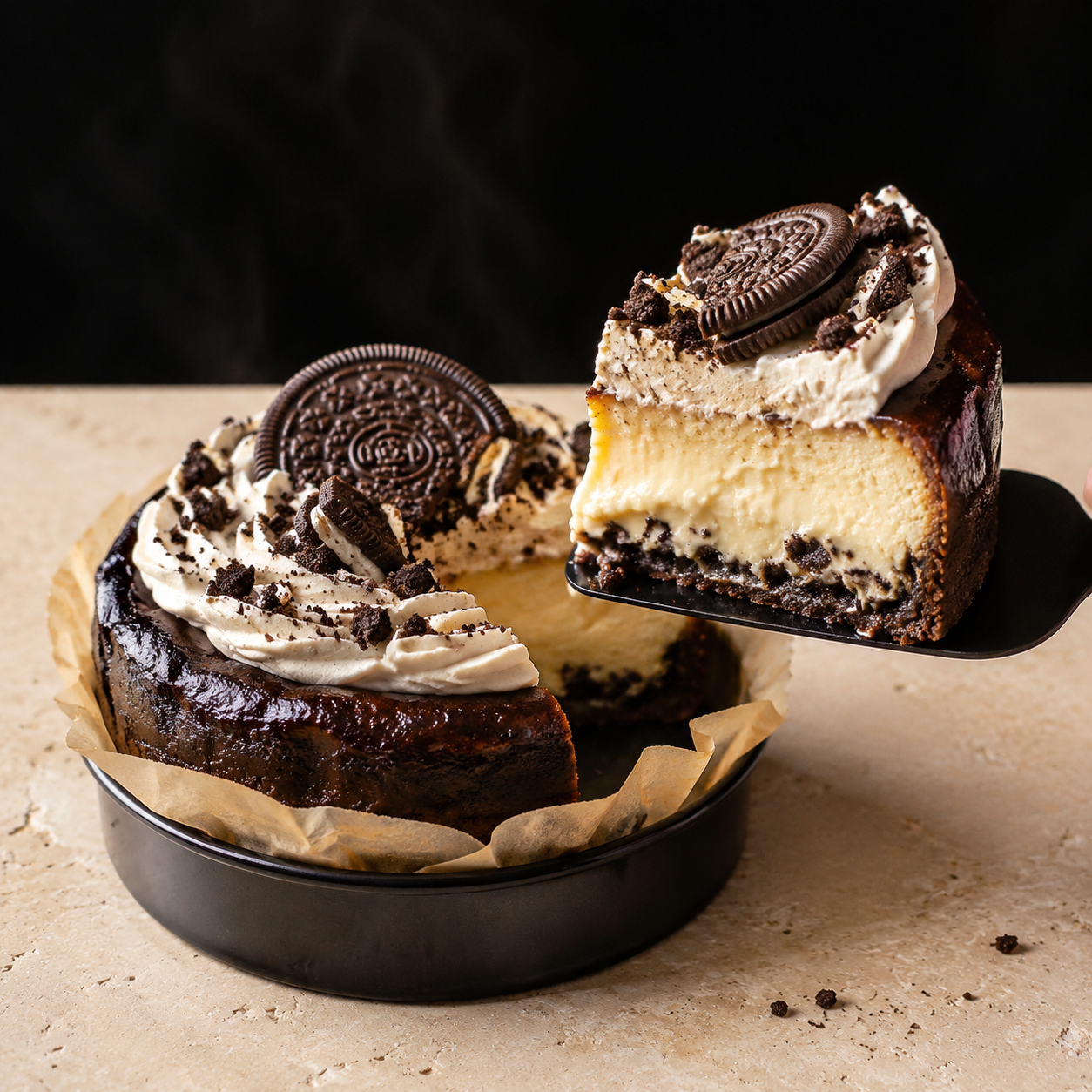 Oreo Burnt Cheesecake
